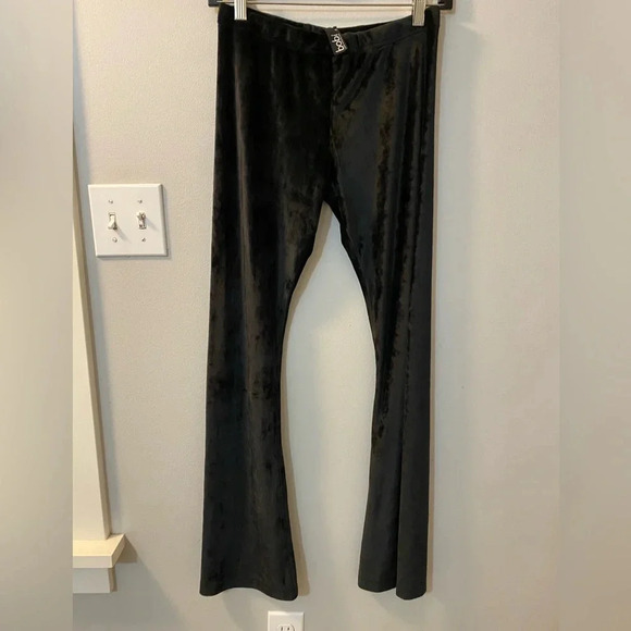 NWT BOBI LA flared leg velvet pants in black size small. - Picture 2 of 10